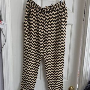 Joe Benbasset Black and Tan Chevron Pants